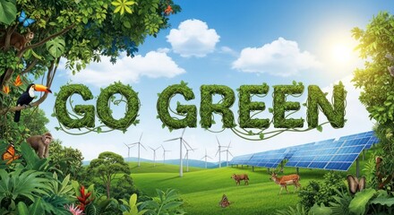 Environmental protection go green illustration
