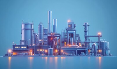 Industry 4.0 smart factory interior, showcasing advanced automation, machinery, and robotics in a futuristic industrial setting. The image emphasizes innovation, engineering excellence, Generative AI