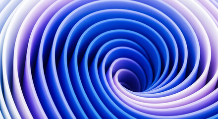 Obraz premium A close-up abstract view of concentric wavy lines in shades of blue and purple The pattern creates a powerful illusion of depth and a swirling vortex