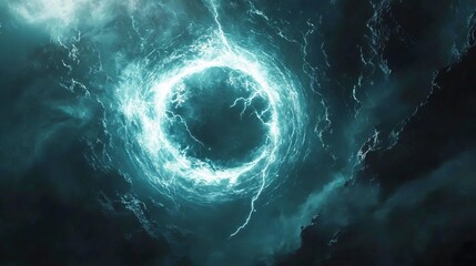 Planet with rings made of frozen lightning orbiting a binary star