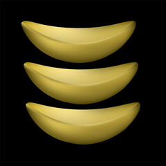 Metallic texture gold gradient set in vector format 