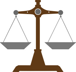 Balance Scale Colorful Vector Illustration Design (Version: 06)