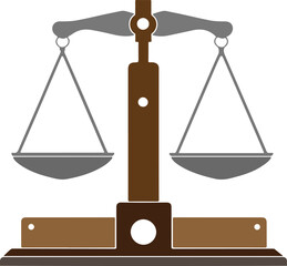 Balance Scale Colorful Vector Illustration Design (Version: 05)