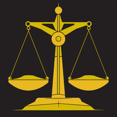 Balance Scale Colorful Vector Illustration Design (Version: 01)