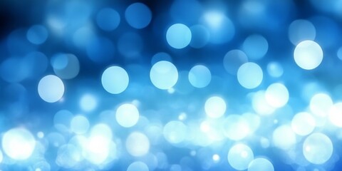 Obraz premium Indigo Blue Backdrop with Luminous White Spheres Creating a Dreamy and Captivating Atmosphere