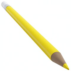 Bright yellow pencil, angled view
