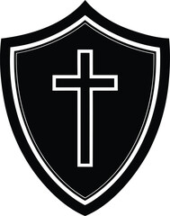 Fototapeta premium holy shield cross on the white background.eps