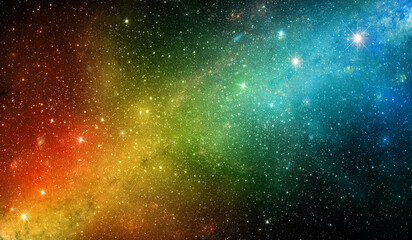 Space scene with stars in the galaxy.  Universe filled with stars, nebula and galaxy,. Elements of...