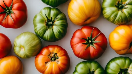 Fresh tomatoes on a white background