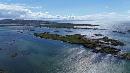 survol de Burtonport en Irlande dans le Donegal