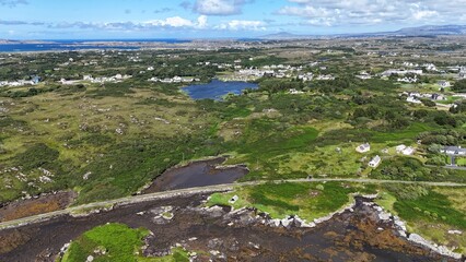 survol de Burtonport en Irlande dans le Donegal