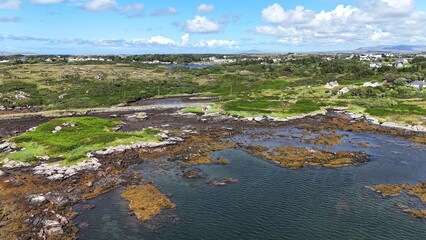 survol de Burtonport en Irlande dans le Donegal