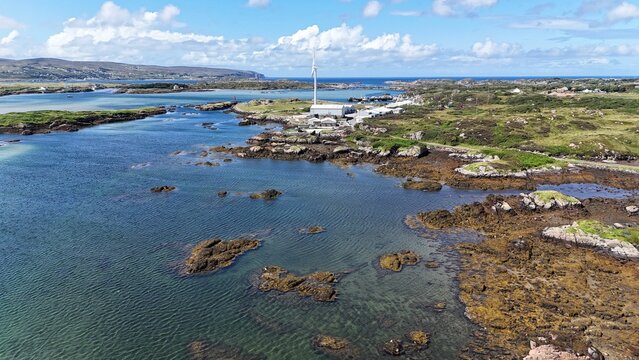 survol de Burtonport en Irlande dans le Donegal