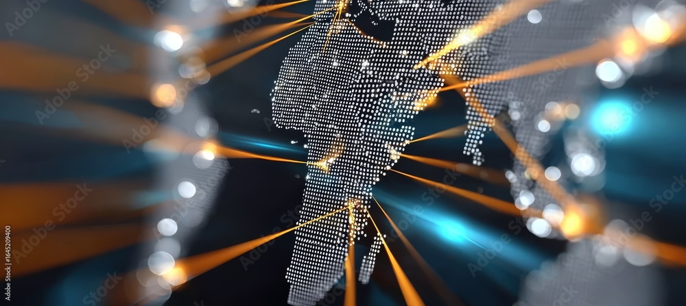 Poster global network communication and data transmission in a digital technology business environment