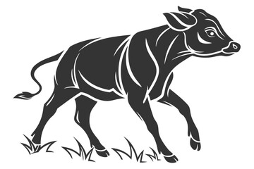 Fototapeta premium Calf isolated on white background vector illustration for design needs