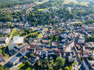 aerial view of the city meerane in east germany horizontal