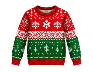 Untitled design - Firefly_A beautiful festive kinitted Christmas jersey on an isolated background (2)