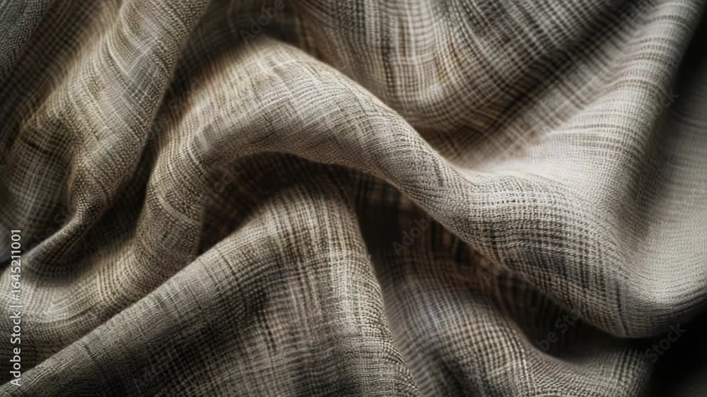 Poster a close-up view of a cloth with a unique geometric pattern