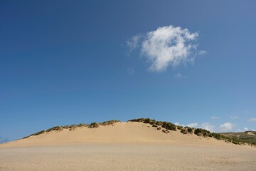 Sand dunes and blue sky