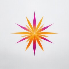 radiant starburst logo with subtle gradients clean on white background