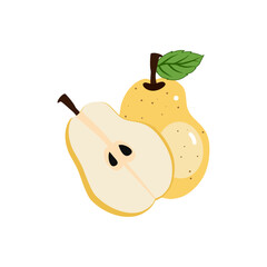 Pear isolated on white background.