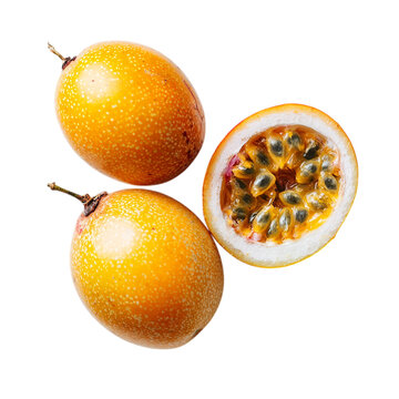 Granadilla or grenadia isolated on transparent background.