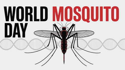 World Mosquito Day DNA Mosquito Illustration Disease Control Campaign