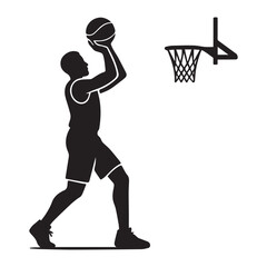 Obraz premium Vector illustration of a black silhouette of a man and woman in a boxing stance