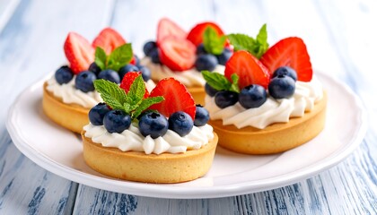 Fresh strawberry and blueberry tarts (1)