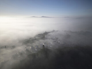 Amazing cloud inversion weather over Birmingham and the West Midlands