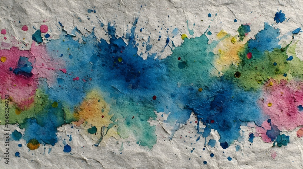 Poster a dynamic and captivating abstract expressionist painting featuring vibrant harmonious splashes of c