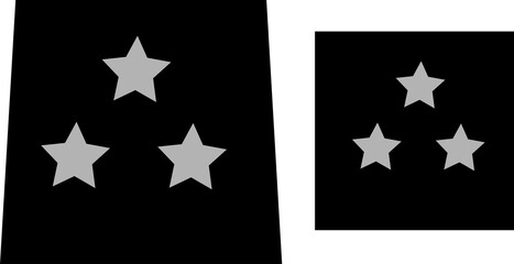 Galon de l'armée de terre française: Officier. Officier général. Général de division	