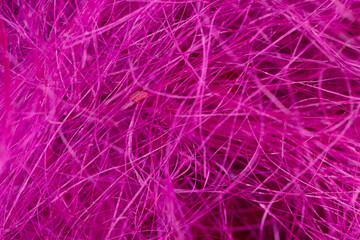artificial threads dyed red for decorative work and creative work of artisans