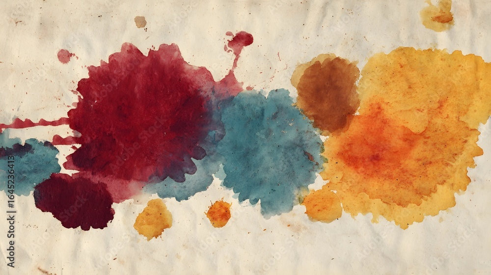 Aufkleber a dynamic and expressive abstract watercolor painting featuring bold spontaneous color splashes and 