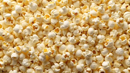 Close up of fresh homemade popcorn background texture