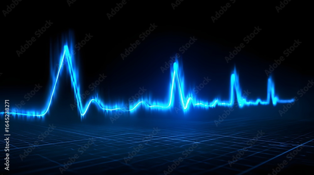 Poster digital representation of a heartbeat pattern.