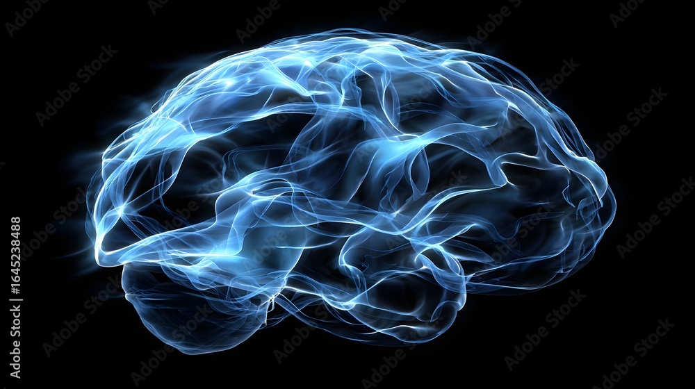Poster abstract representation of a brain.