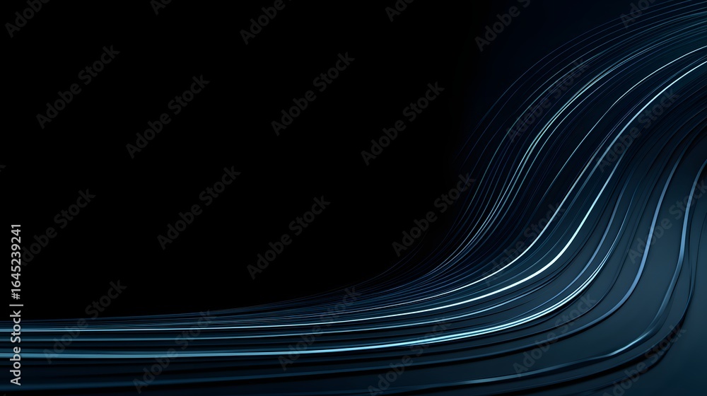 Poster abstract design with flowing lines and deep tones.