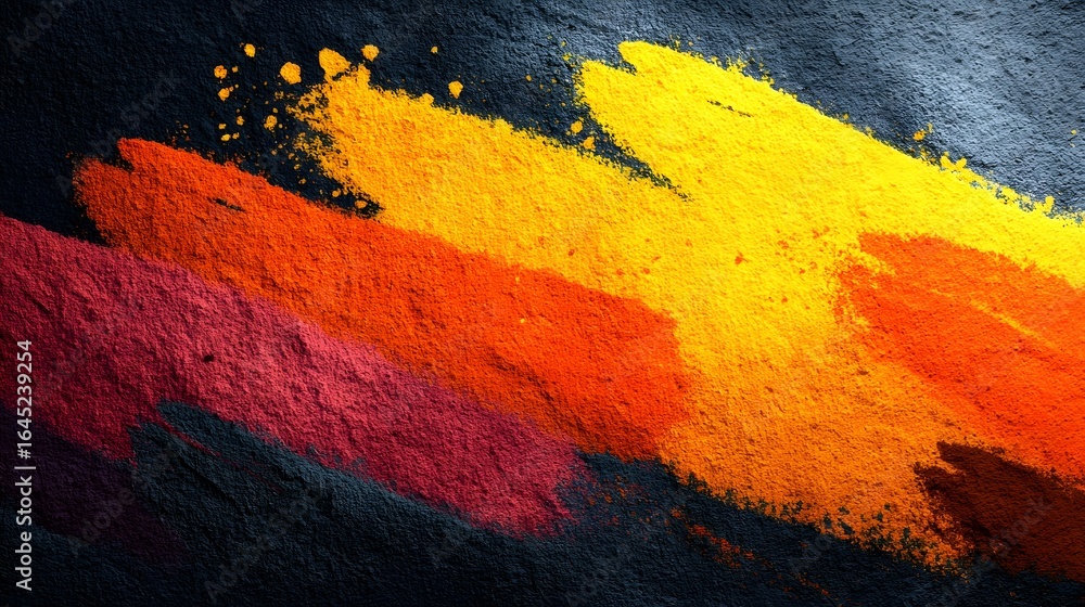 Aufkleber a dynamic and visually striking abstract painting featuring a composition of vivid expressive brushs
