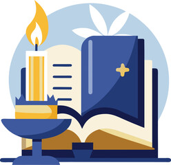 Candle and Prayer – Fast of Gedaliah Illustration