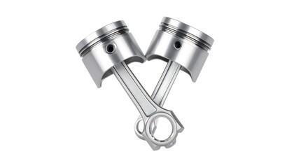 Illustration of Interlocked Engine Pistons Depicting Internal Combustion and Power Transmission