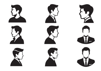 Male Profile icon silhouette vector illustration