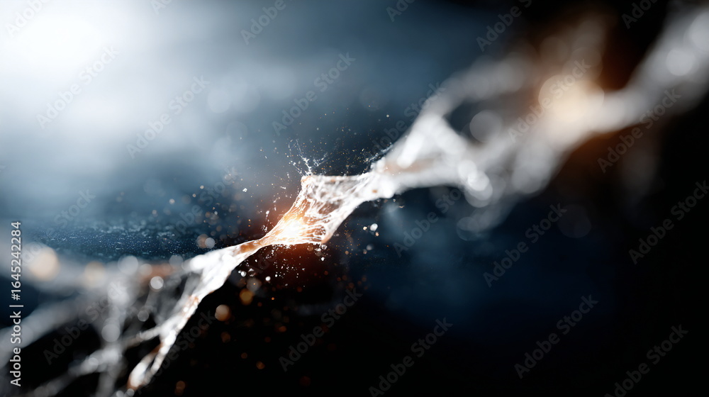 Poster intricate web of light and energy captured in a dynamic abstract design for visual exploration