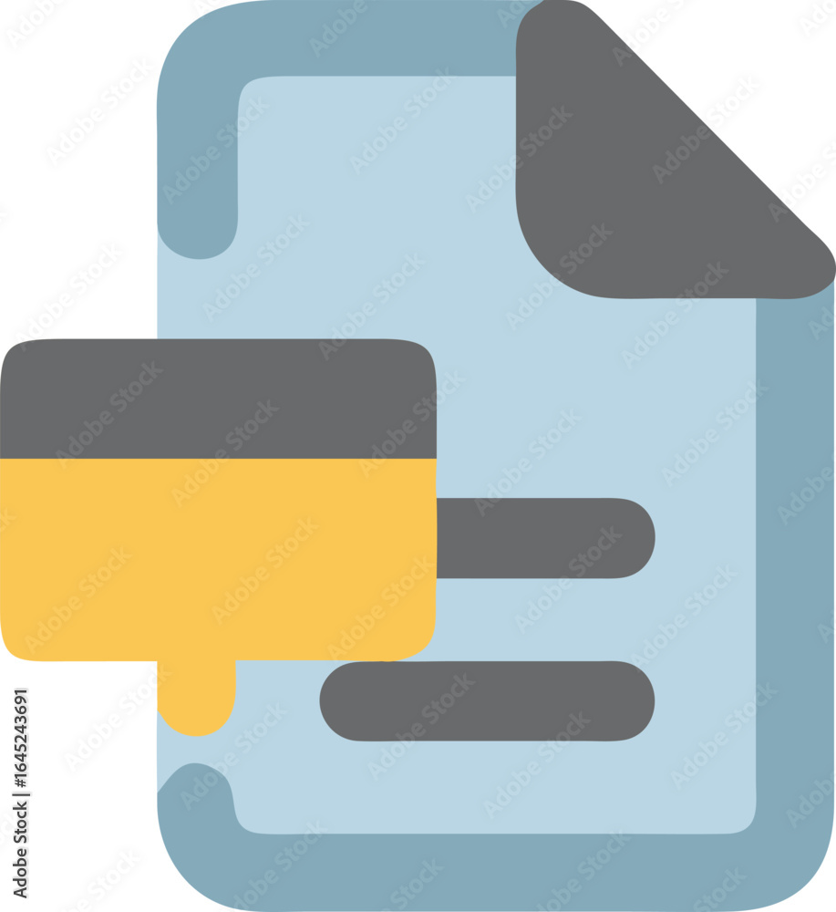 Aufkleber document with speech bubble icon on white background file paper