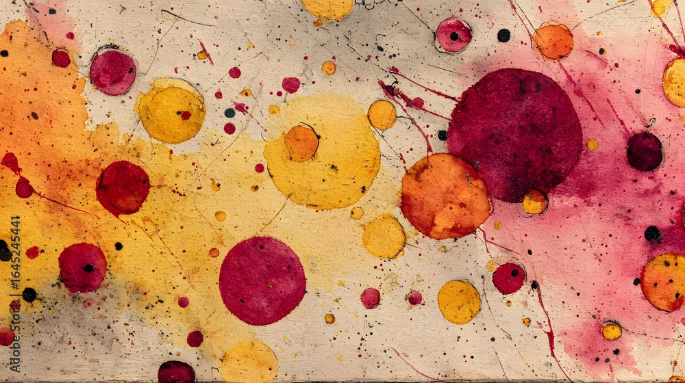 Aufkleber a striking abstract composition featuring dynamic vibrant splashes and drips of multicolored acrylic