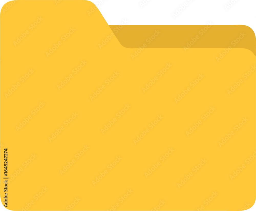 Aufkleber yellow folder icon with rounded corners file document