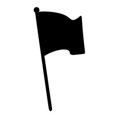 Silhouette of a flag on a white background representing a country or organization
