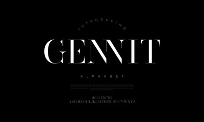 Gennit Alphabet Luxury High Contrast Serif Font