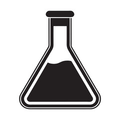 vector illustration of a laboratory flask