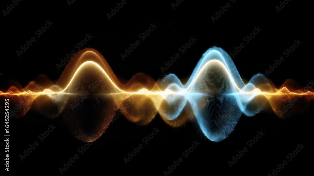 Aufkleber vibrant digital sound wave visualization engaging audio frequencies and energy flow in colorful grap